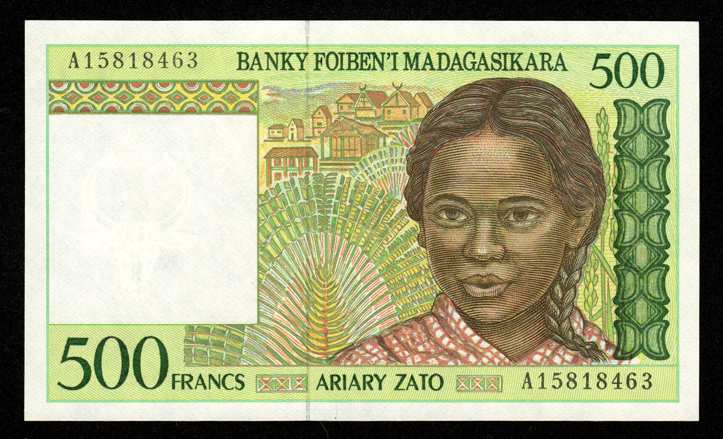 MADAGASCAR - 500 Francs, 100 Ariary (1994) P.75a NEUF / UNC