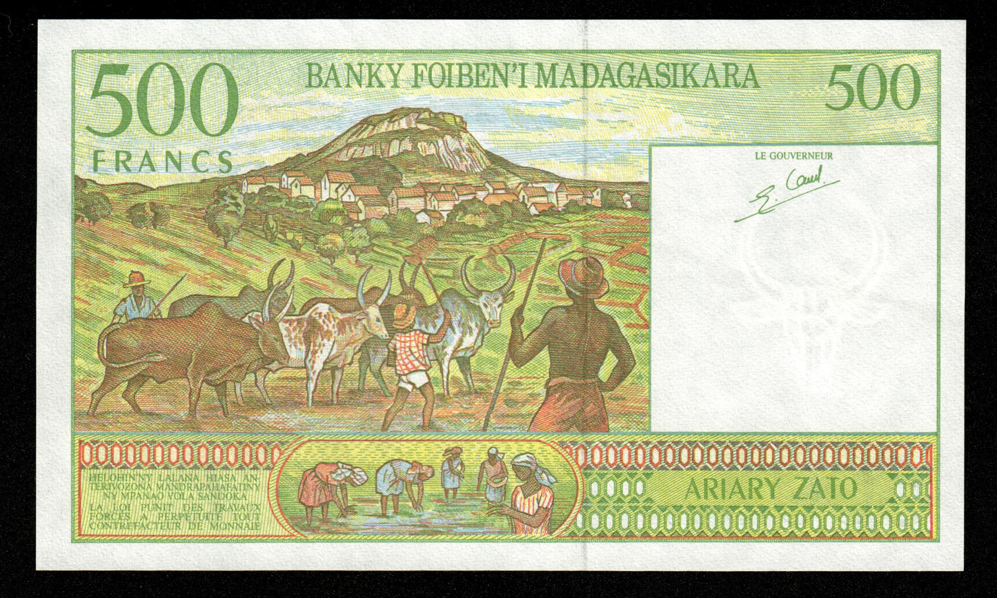 MADAGASCAR - 500 Francs, 100 Ariary (1994) P.75b SPL / AU