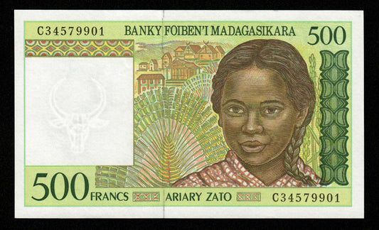 MADAGASCAR - 500 Francs, 100 Ariary (1994) P.75b NEUF / UNC