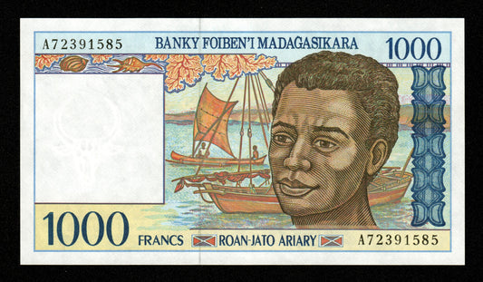 MADAGASCAR - 1000 Francs, 200 Ariary (1994) P.76b NEUF / UNC