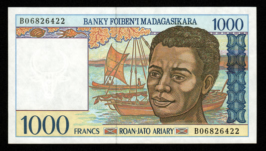 MADAGASCAR - 1000 Francs, 200 Ariary (1994) P.76b NEUF / UNC