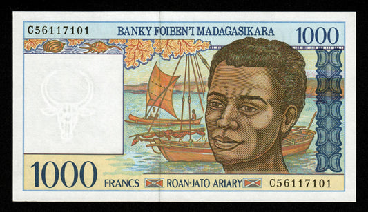 MADAGASCAR - 1000 Francs, 200 Ariary (1994) P.76b pr.NEUF / UNC-