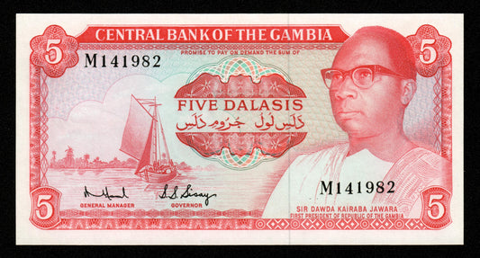 GAMBIE - GAMBIA - 5 Dalasis (1972-1986) P.5c NEUF / UNC