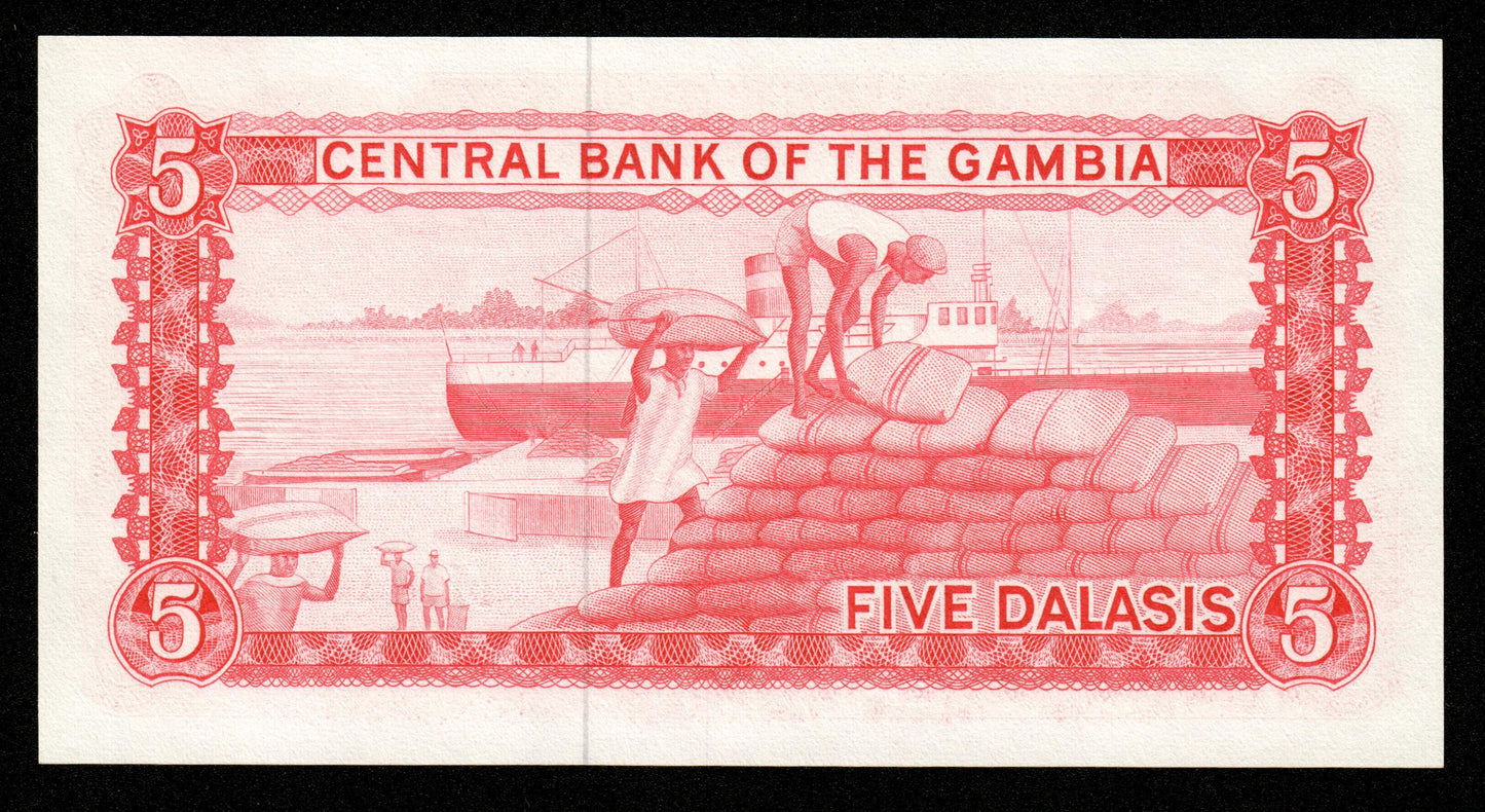 GAMBIE - GAMBIA - 5 Dalasis (1972-1986) P.5c NEUF / UNC