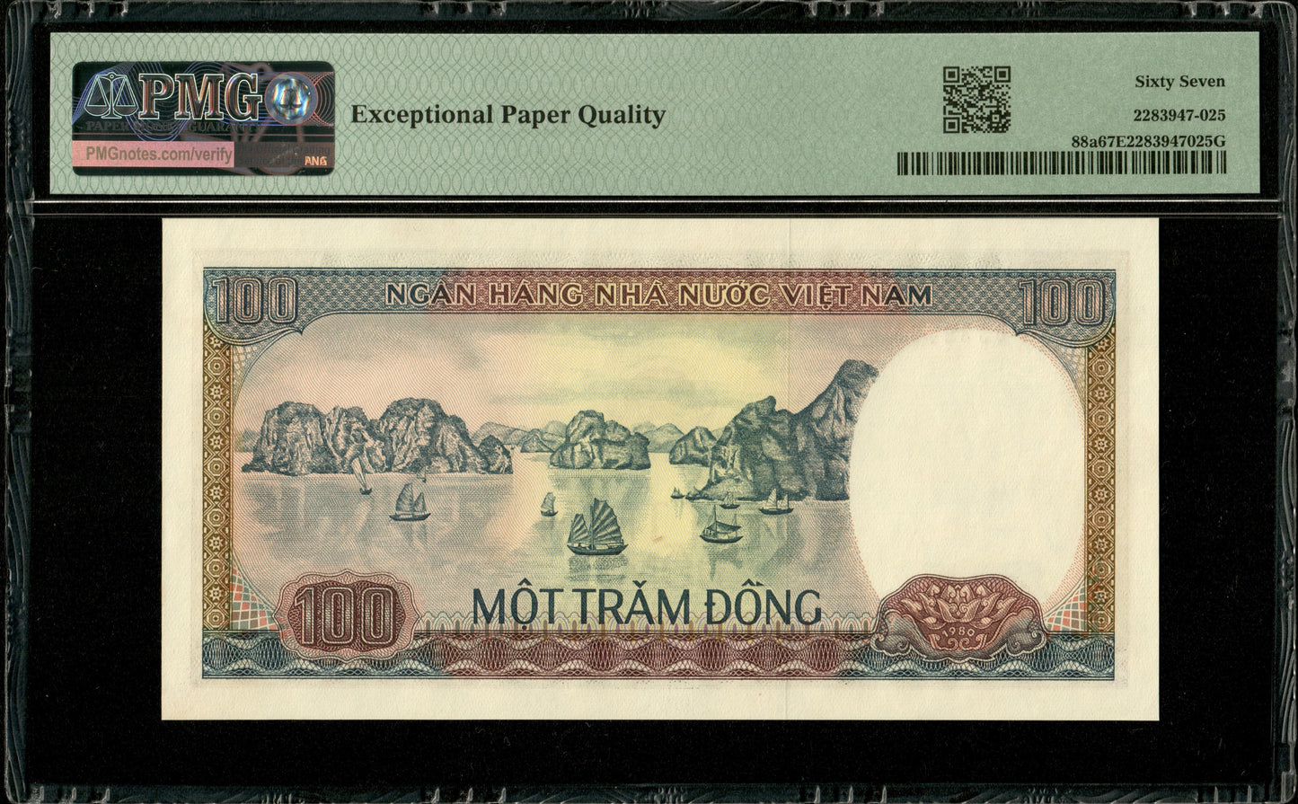 VIETNAM - 100 Dong 1980 P.88a NEUF / PMG Superb Gem Unc 67 EPQ