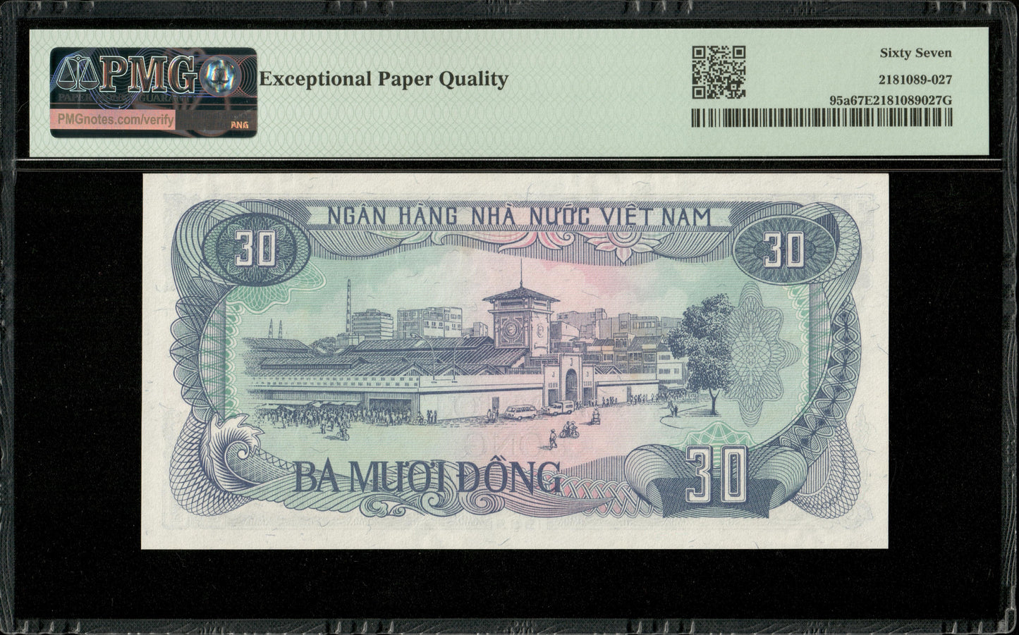 VIETNAM - 30 Dong 1985 P.95a NEUF / PMG Superb Gem Unc 67 EPQ