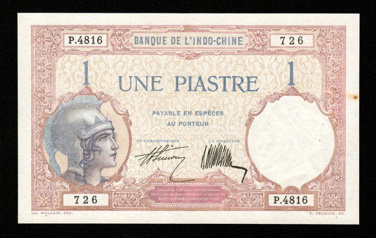 INDOCHINE - FRENCH INDO-CHINA - 1 Piastre (1927-1931) P.48b pr.NEUF / UNC-