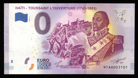 Billet Souvenir 0 Euro - Haïti, TOUSSAINT L'OUVERTURE 2019-1 NEUF / UNC