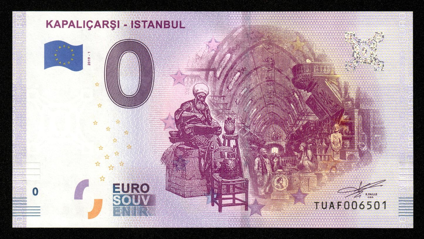 Billet Souvenir 0 Euro - Turkey, KAPALIÇARŞI - ISTANBUL 2019-1 NEUF / UNC