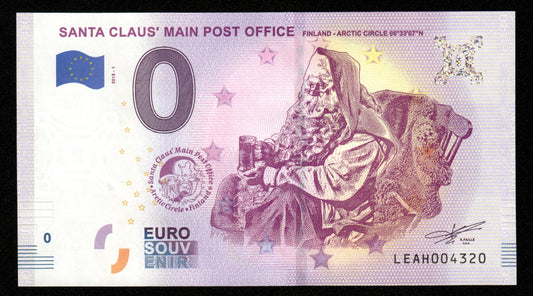 Billet Souvenir 0 Euro - Finland, SANTA CLAUS' MAIN POST OFFICE 2018-1 NEUF / UNC