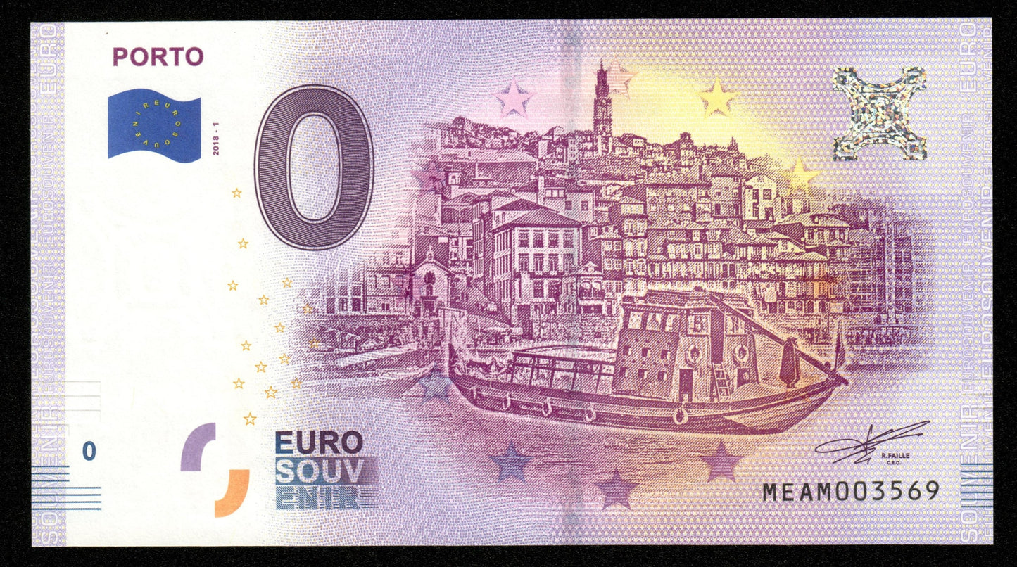 Billet Souvenir 0 Euro - Portugal, PORTO 2018-1 NEUF / UNC