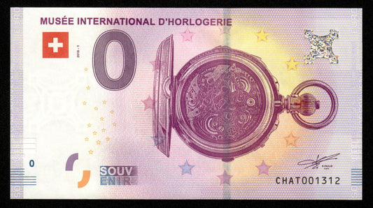 Billet Souvenir 0 Euro - Switzerland, MUSÉE INTERNATIONAL D'HORLOGERIE 2018-1 NEUF / UNC