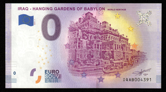 Billet Souvenir 0 Euro - Iraq, HANGING GARDENS OF BABYLON WORLD HERITAGE 2019-1 NEUF / UNC