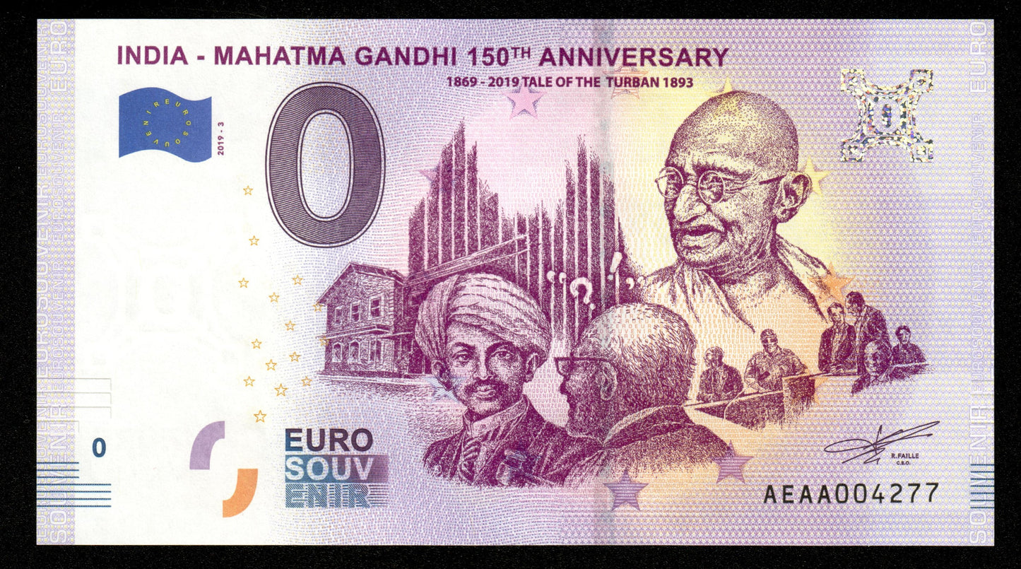 Billet Souvenir 0 Euro - India, GANDHI 150th ANNIVERSARY Série 10 billets NEUF / UNC