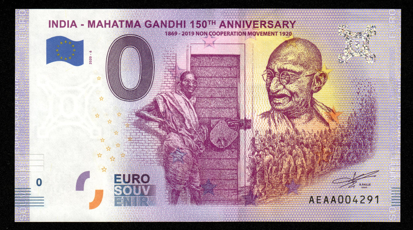 Billet Souvenir 0 Euro - India, GANDHI 150th ANNIVERSARY Série 10 billets NEUF / UNC