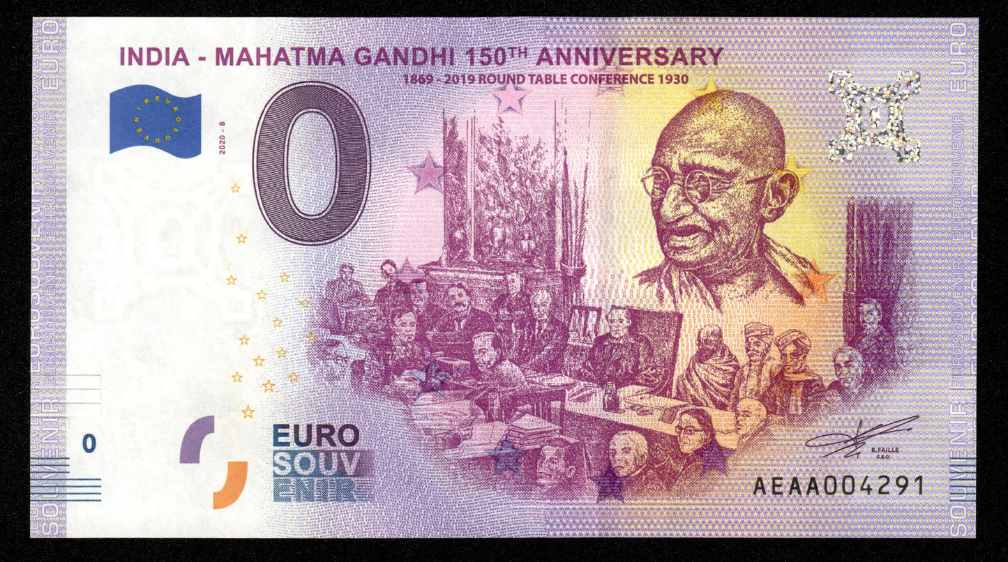 Billet Souvenir 0 Euro - India, GANDHI 150th ANNIVERSARY Série 10 billets NEUF / UNC