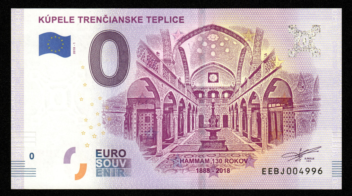 Billet Souvenir 0 Euro - Slovakia, KÚPELE TRENČIANSKE TEPLICE 2018-1 NEUF / UNC