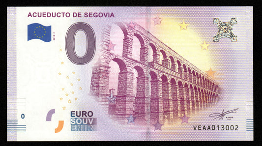 Billet Souvenir 0 Euro - Spain, ACUEDUCTO DE SEGOVIA 2018-1 NEUF / UNC