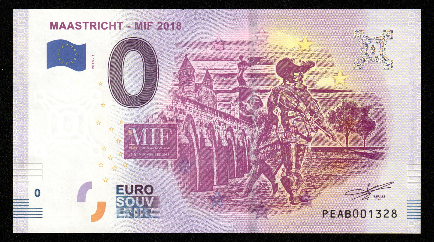 Billet Souvenir 0 Euro - Netherlands, MAASTRICHT - MIF 2018-1 NEUF / UNC