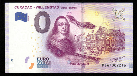 Billet Souvenir 0 Euro - CURAÇAO - WILLEMSTAD WORLD HERITAGE 2019-1 NEUF / UNC