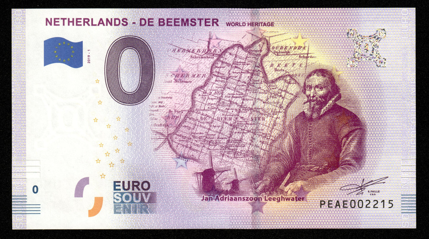 Billet Souvenir 0 Euro - NETHERLANDS - DE BEEMSTER WORLD HERITAGE 2019-1 NEUF / UNC