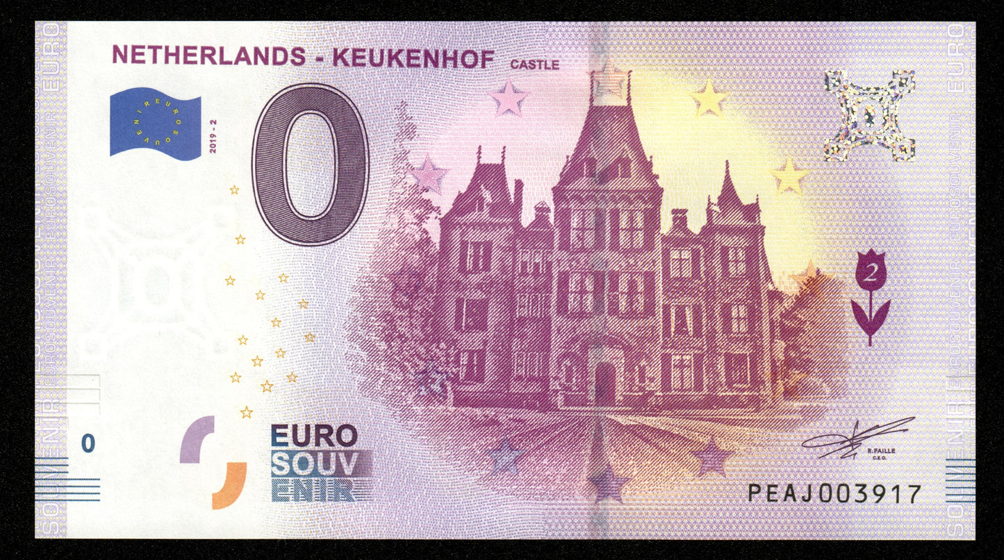 Billet Souvenir 0 Euro - Netherlands - KEUKENHOF CASTLE 2019-2 NEUF / UNC