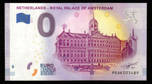 Billet Souvenir 0 Euro - Netherlands - ROYAL PALACE OF AMSTERDAM 2019-1 NEUF / UNC