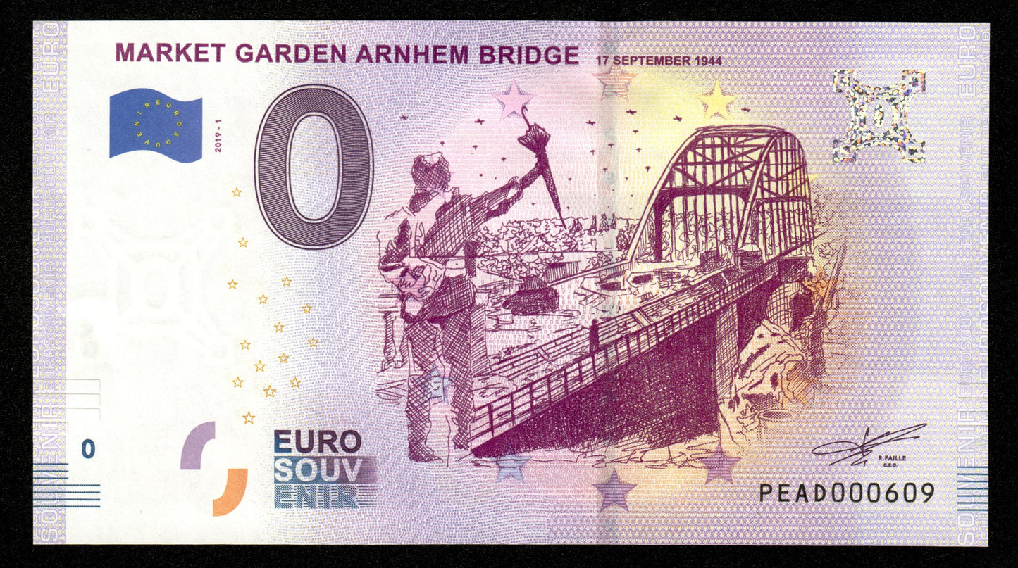 Billet Souvenir 0 Euro - MARKET GARDEN ARNHEM BRIDGE 17 SEPTEMBER 1944 2019-1 NEUF / UNC