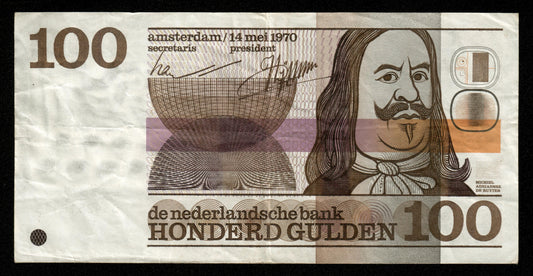 PAYS-BAS - NETHERLANDS - 100 Gulden 1970 P.93a TTB / VF