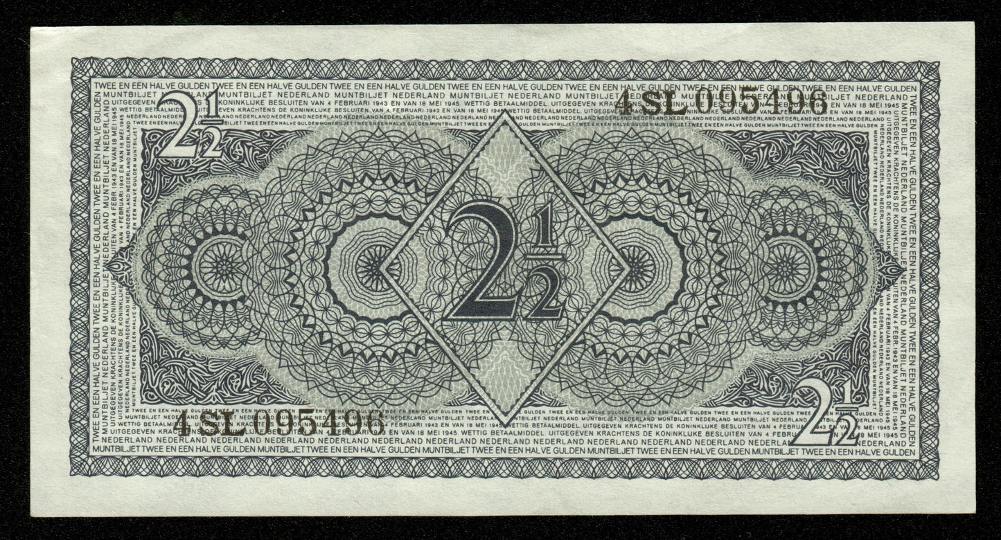 PAYS-BAS - NETHERLANDS - 2 1/2 Gulden 1949 Muntbiljet P.73 pr.SUP / XF-