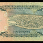 UNITED ARAB EMIRATES - 10 Dirhams (1973) P.3a TB / Fine