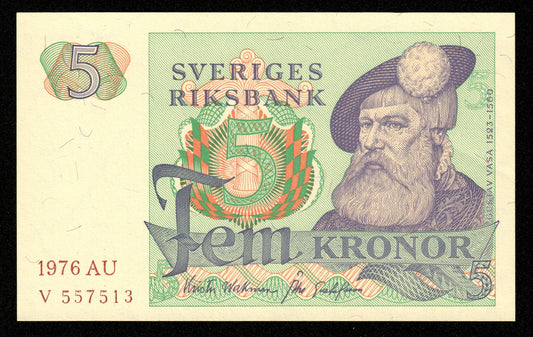 SUÈDE - SWEDEN - 5 Kronor 1976 P.51c NEUF / UNC