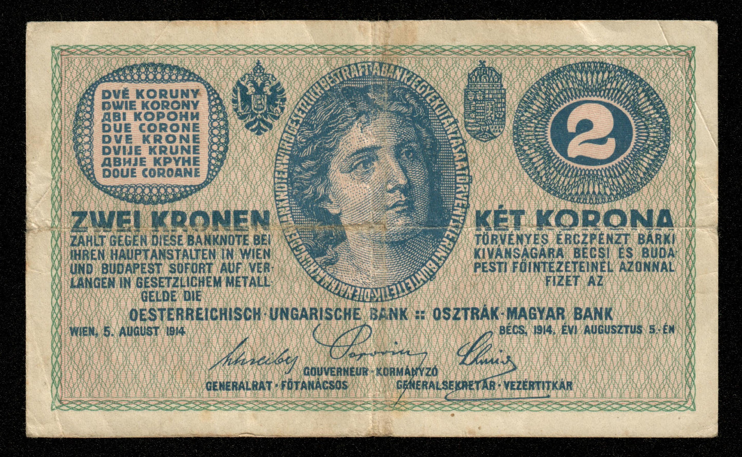 AUTRICHE - AUSTRIA - 2 Kronen 1914 P.17b pr.TB / Fine-