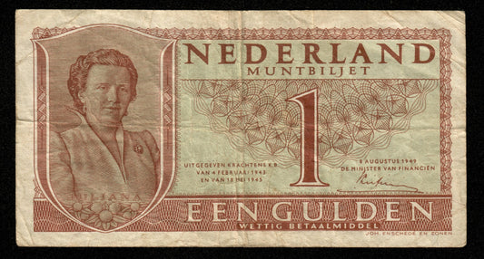 PAYS-BAS - NETHERLANDS - 1 Gulden 1949 Muntbiljet P.72 TB / Fine