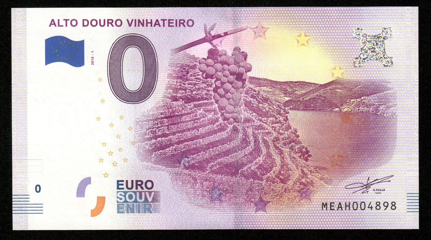 Billet Souvenir 0 Euro - Portugal, ALTO DOURO VINHATEIRO 2018-1 NEUF / UNC