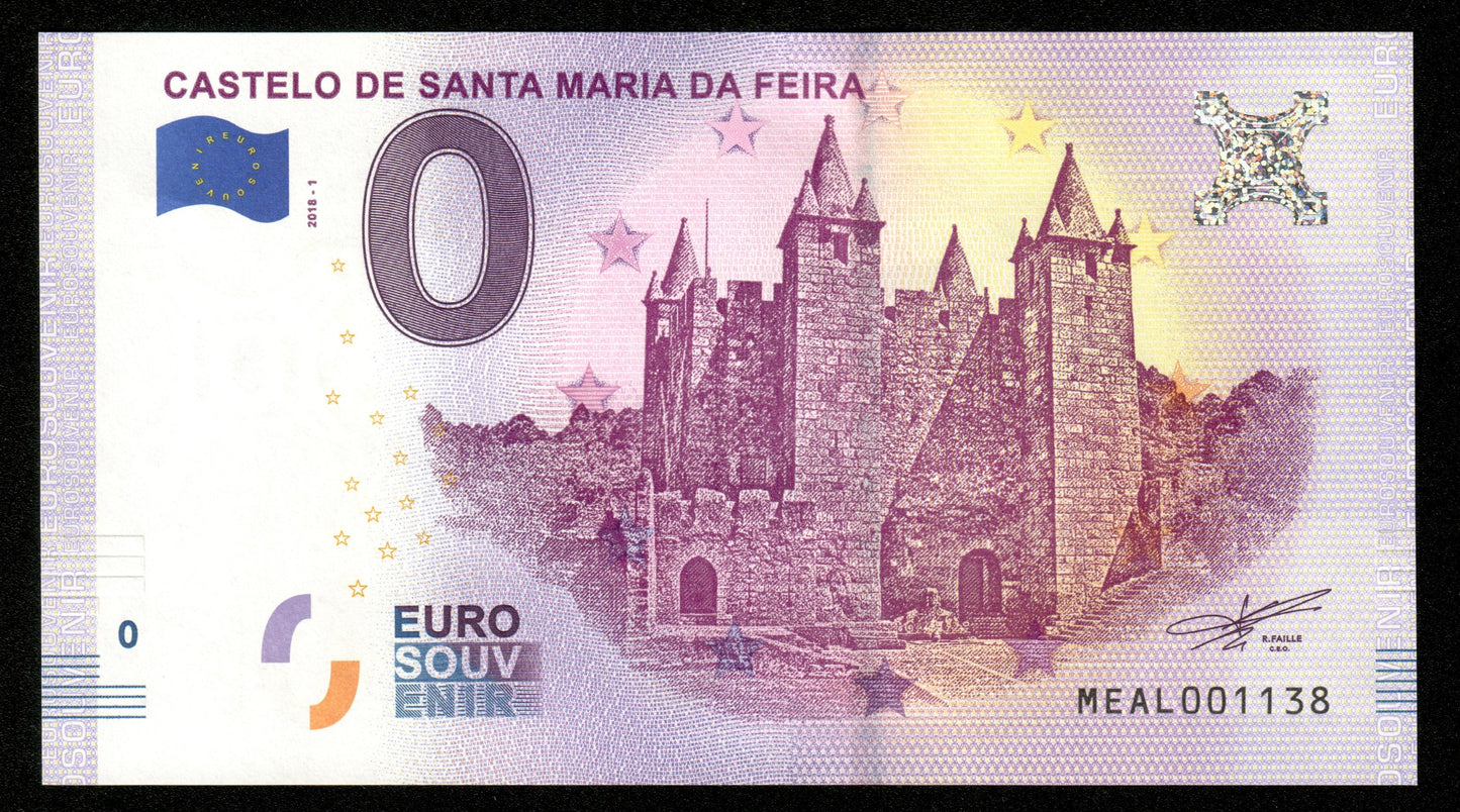 Billet Souvenir 0 Euro - Portugal, CASTELO DE SANTA MARIA DA FEIRA 2018-1 NEUF / UNC