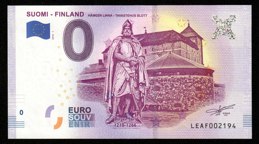 Billet Souvenir 0 Euro - SUOMI - FINLAND HÄMEEN LINNA - TAVASTEHUS SLOTT 2018-1 NEUF / UNC