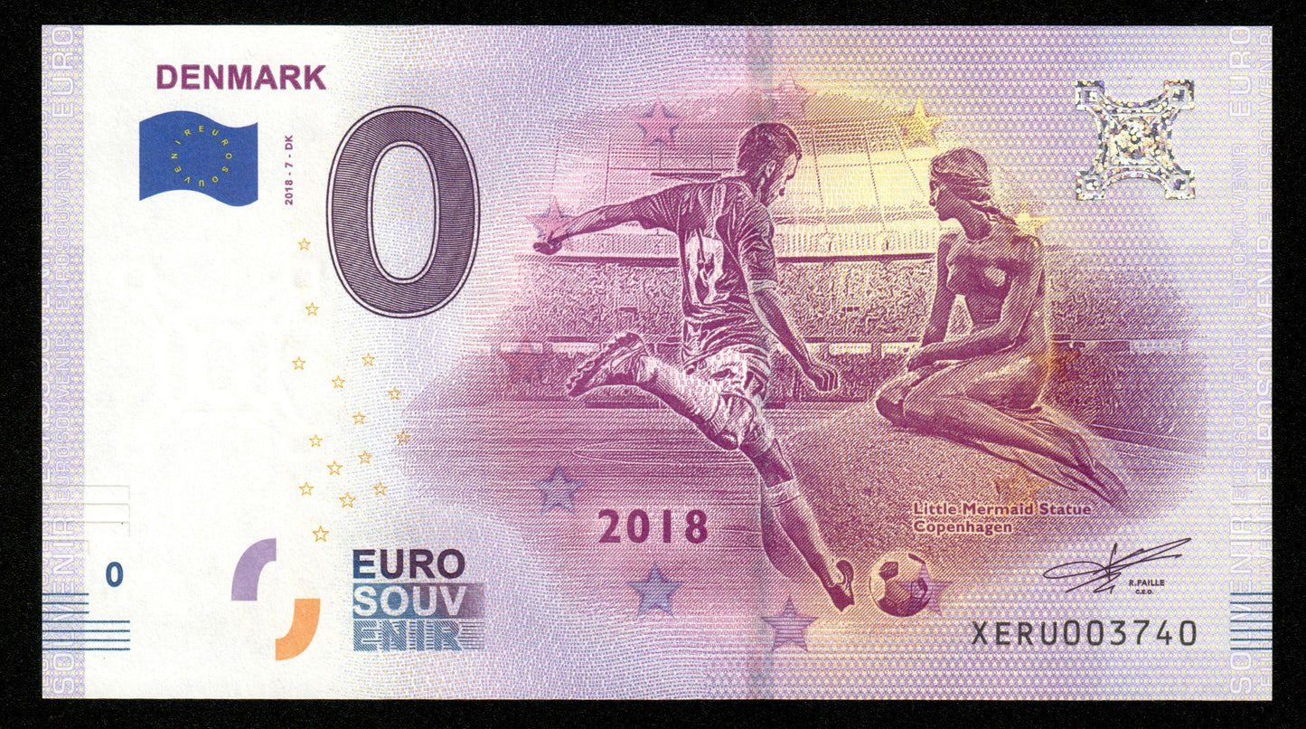 Billet Souvenir 0 Euro - Coupe du monde de football : DENMARK 2018-7-DK NEUF / UNC