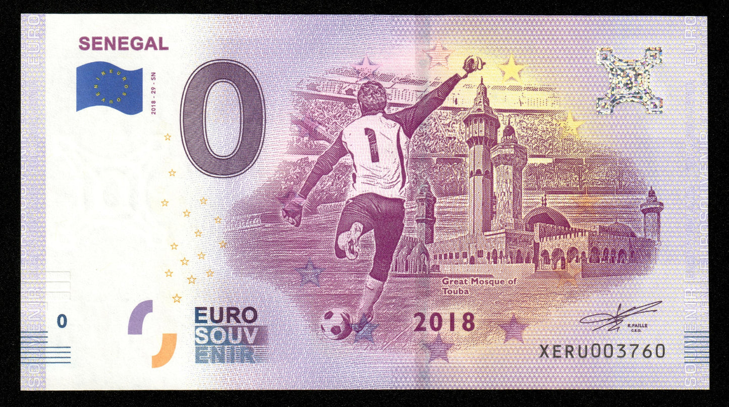 Billet Souvenir 0 Euro - Coupe du monde de football : SENEGAL 2018-29-SN NEUF / UNC