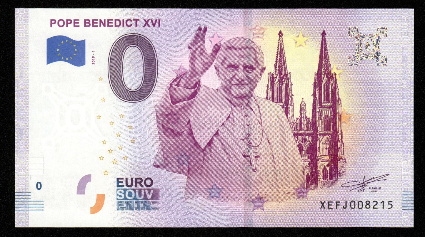 Billet Souvenir 0 Euro - POPE BENEDICT XVI 2019-1 NEUF / UNC