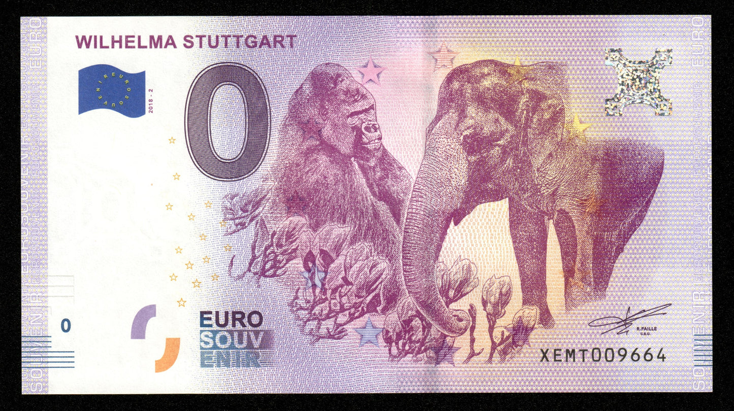 Billet Souvenir 0 Euro - Germany, WILHELMA STUTTGART 2018-2 NEUF / UNC