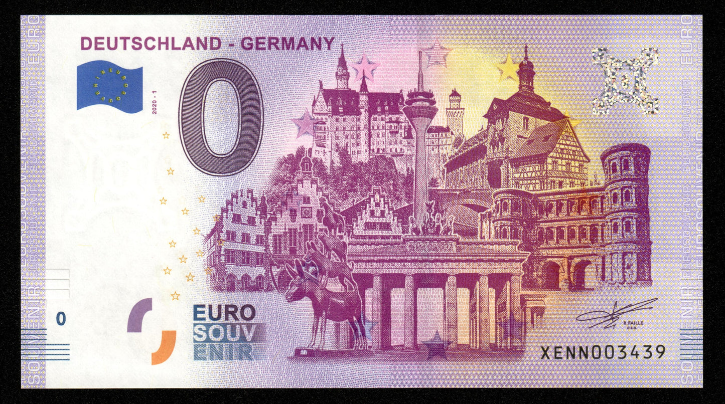 Billet Souvenir 0 Euro - DEUTSCHLAND - GERMANY 2020-1 NEUF / UNC