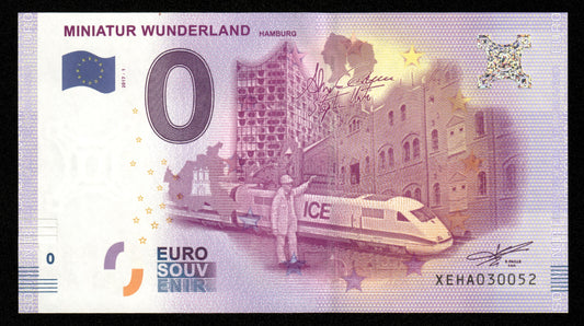 Billet Souvenir 0 Euro - Germany, MINIATUR WUNDERLAND HAMBURG 2017-1B NEUF / UNC