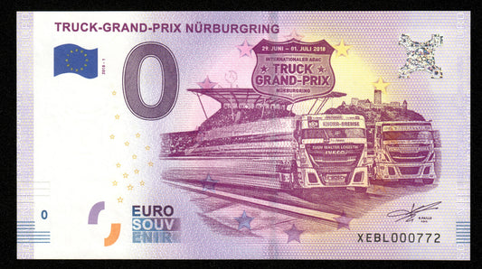 Billet Souvenir 0 Euro - Germany, TRUCK-GRAND-PRIX NÜRBURGRING 2018-1 NEUF / UNC