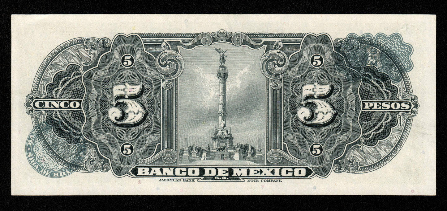 MEXIQUE - MEXICO - 5 Pesos 1963 P.60h AIH pr.NEUF / UNC-