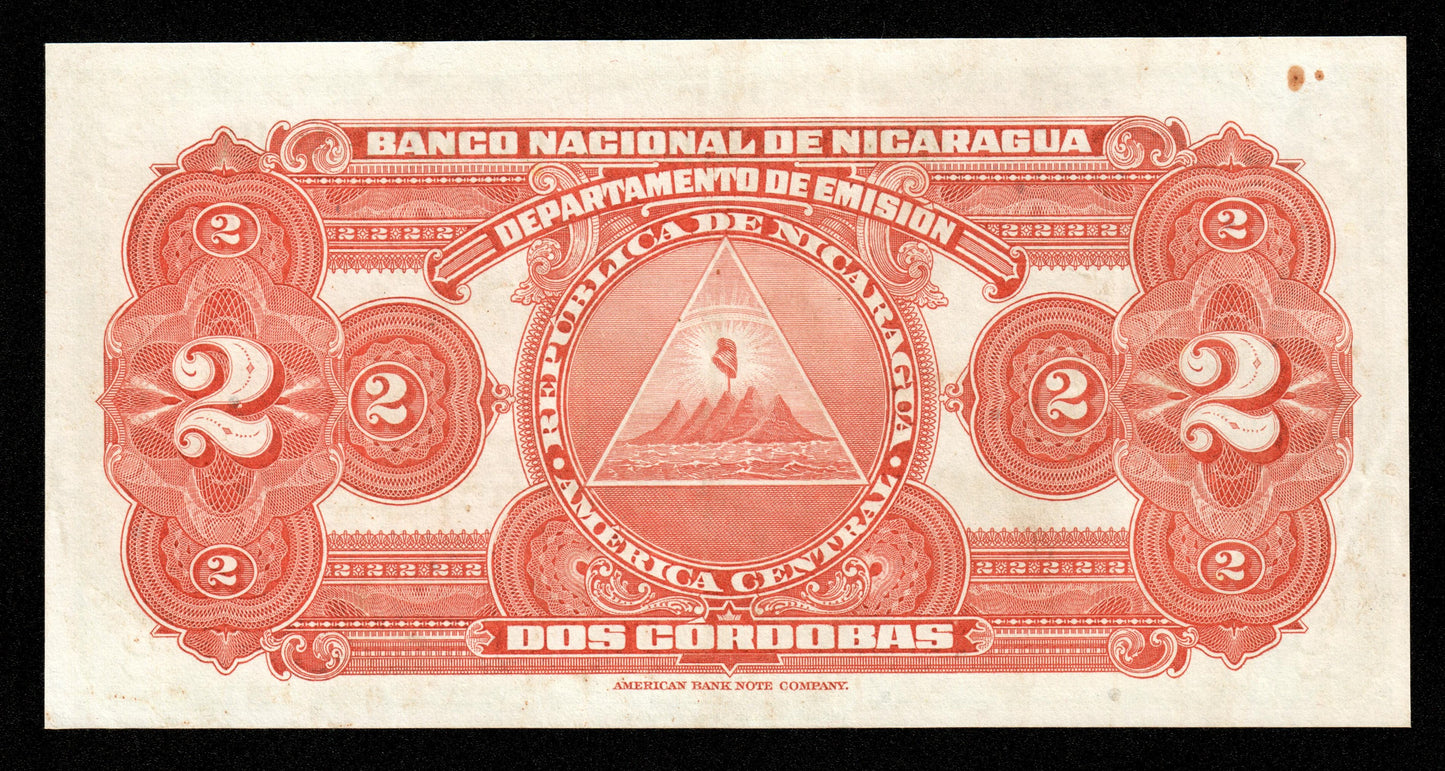 NICARAGUA - 2 Cordobas 1945 P.92b SUP+ / XF+