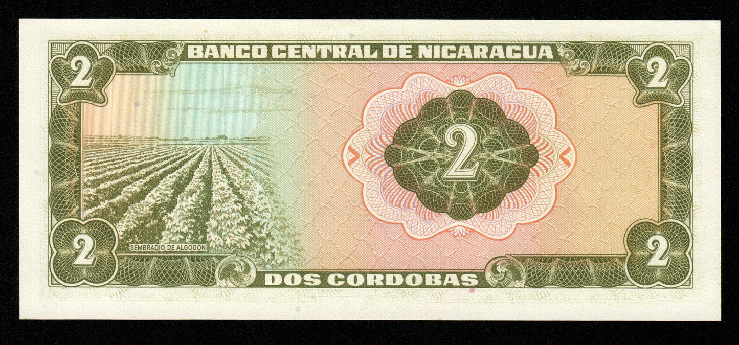 NICARAGUA - 2 Cordobas 1972 P.121a NEUF / UNC