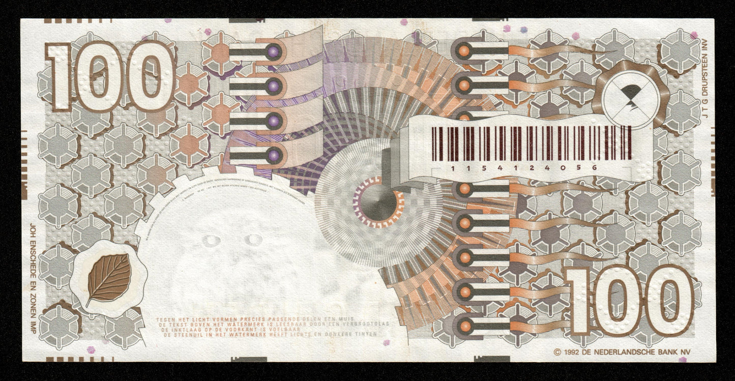 PAYS-BAS - NETHERLANDS - 100 Gulden 1992 P.101 pr.SPL / AU-