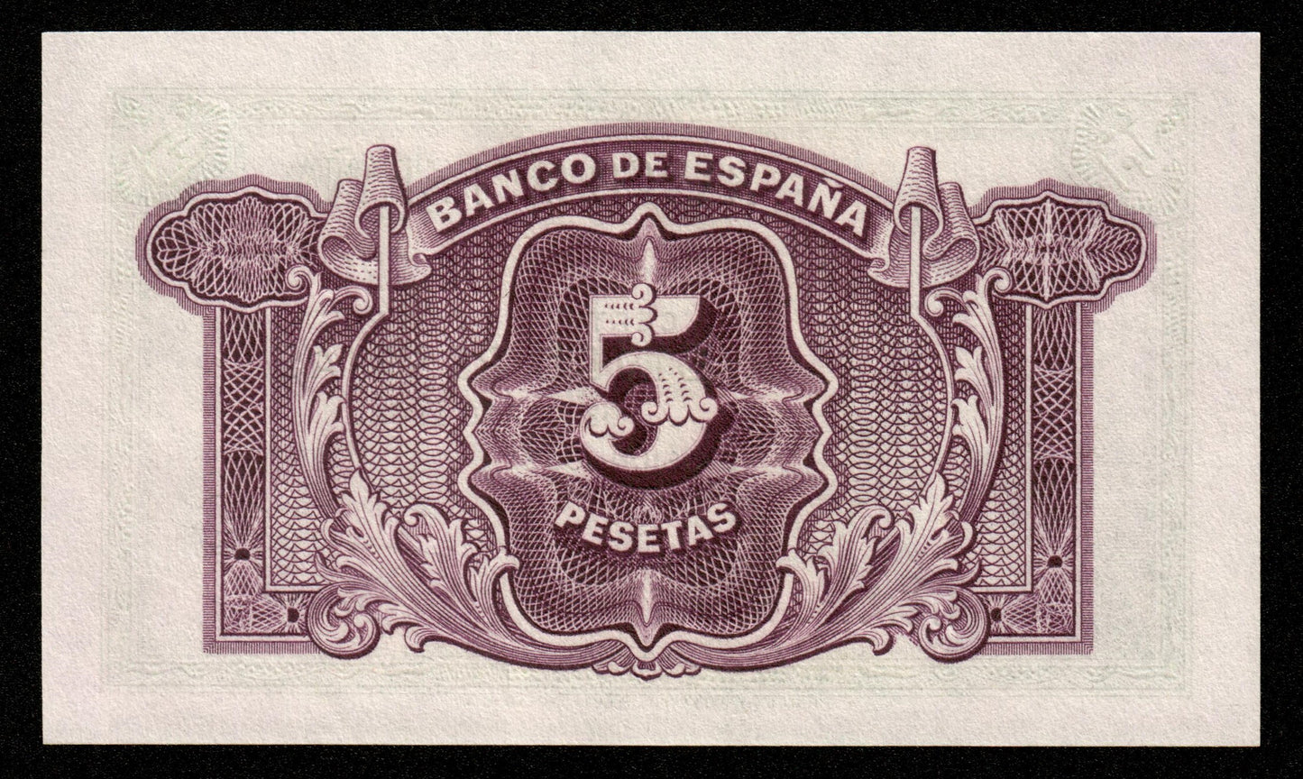 ESPAGNE - SPAIN - 5 Pesetas 1935 P.85a NEUF / UNC