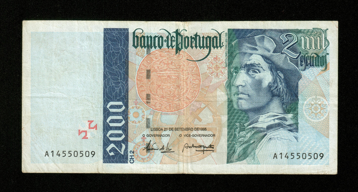 PORTUGAL - 2000 Escudos 1995 Pick 189a TB / Fine